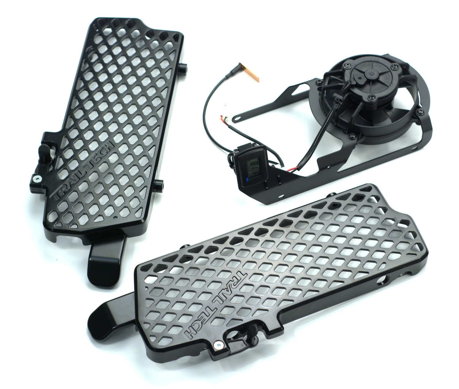 Trail Tech トレールテックデジタルクーリング（冷却）ファンキットとラジエーターガードキット