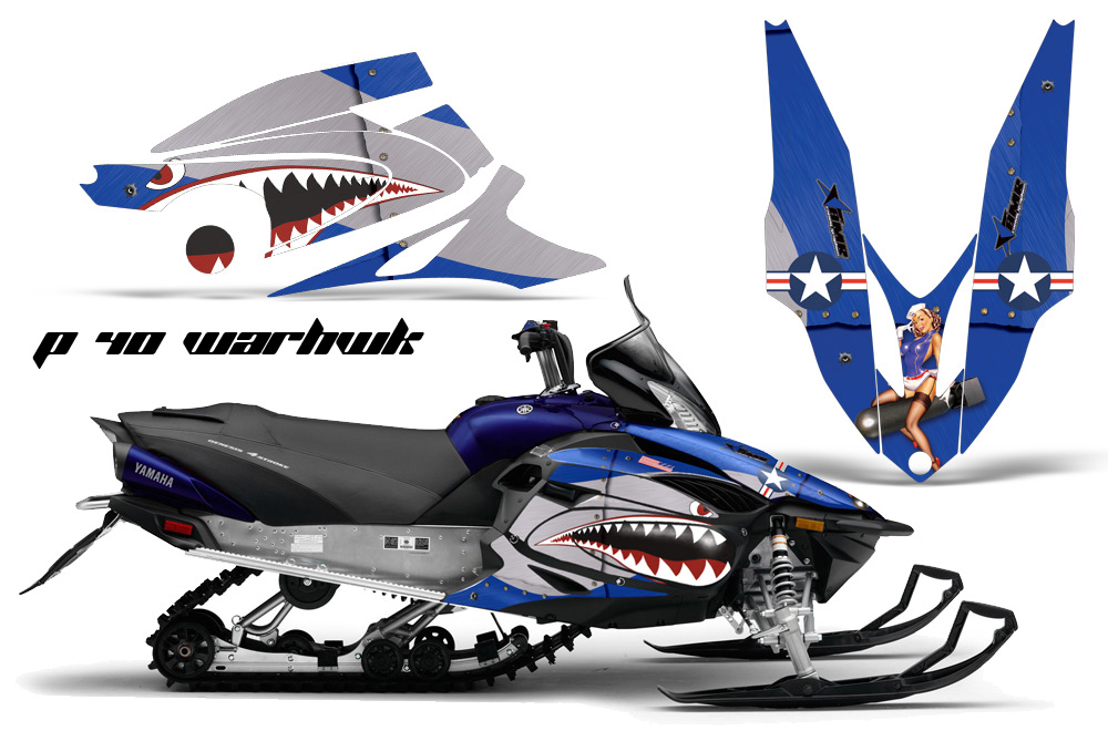 AMR グラフィックデカールスノーモービル Yamaha Vector RS 12-13 Ed Hardy