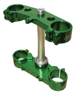 RIDE ENGINEERINGトリプルクランプキット KX250F  06-12 グリーン 21.5mm オフセット