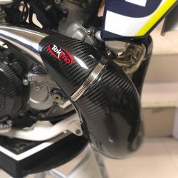 Tekmo Racing カーボンヘッドパイプカバー 2スト
