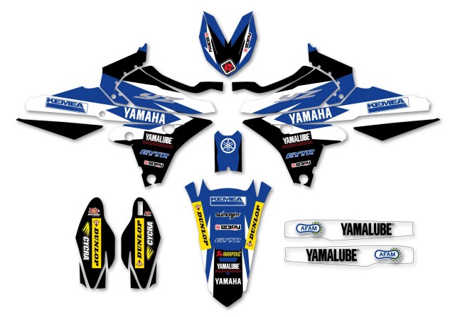 Enjoy MFGのYamaha Kemea チームデカールフルキット＋シートカバー