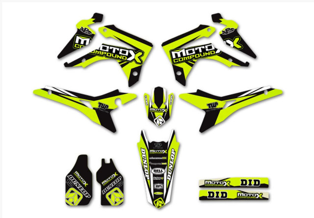ENJOY MFG Moto X Compound チームデカールフルキット(ネオン）＋