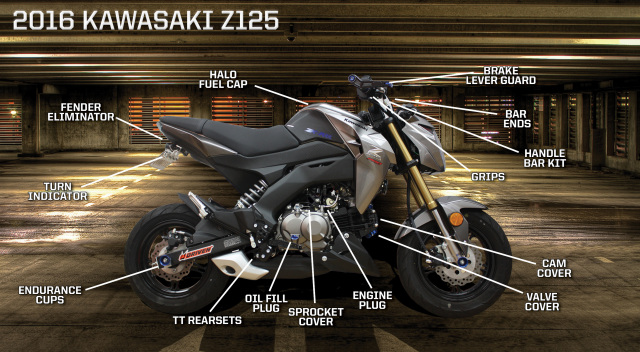 TTバックステップ 2016 Kawasaki Z-125用