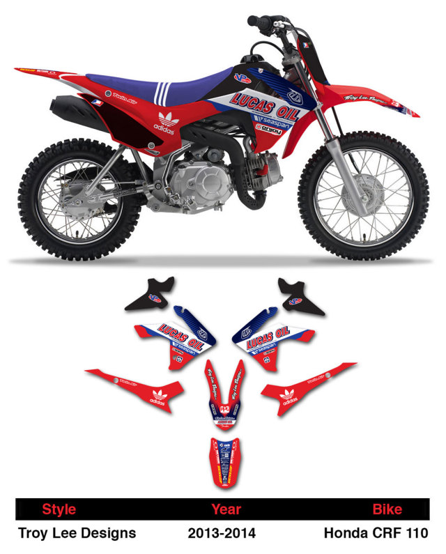 ENJOY MFG Troy Lee LUCAS OILチームデカールキット＋シートカバー