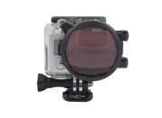 GoPro Hero3専用　スナップオン　ガラス製　マクロレンズ　（水中用　レッド　フィルター付）