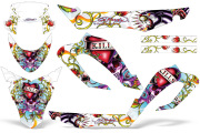AMR デカール Ed Hardy フルキット　XT250X 06-13