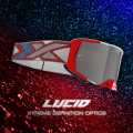 EKS Brand LUCID ルシード ゴーグル 2024レッド/ホワイト 　シルバーミラーレンズ