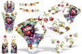 AMR デカール Ed Hardy フルキット　WR250F/WR450F 03-04, 05-06, WR250F 07-14