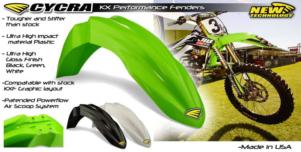 CYCRA サイクラ KAWASAKI O.E.M. フロントフェンダー KX250F/450F (2013-2016)