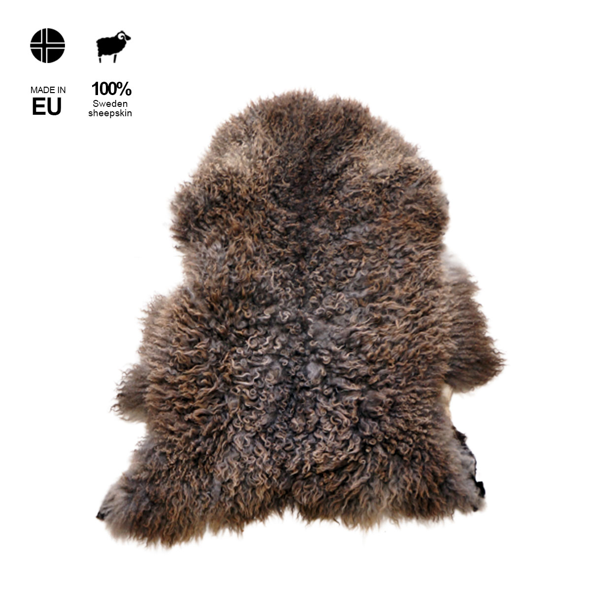 ゴットランド シープスキン ムートンラグ 1匹サイズ  EU スウェーデン ヨーロッパ製 60x80cm Gotland 天然 ソファ 椅子 北欧