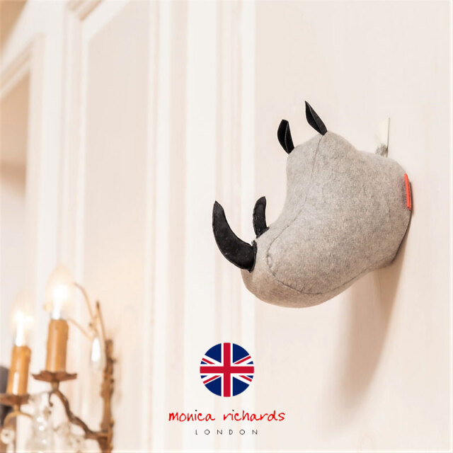 壁掛け アニマルヘッド サイ 英国 インテリア 雑貨 モニカリチャード