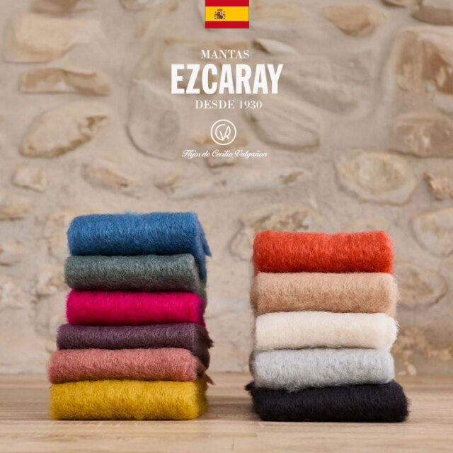MANTAS EZCARAY  814 マンタス エスカライ FOULARD LISO 18cm×170cm スペイン製 モヘア モヘヤ マフラー ユニセックス 18x170cm