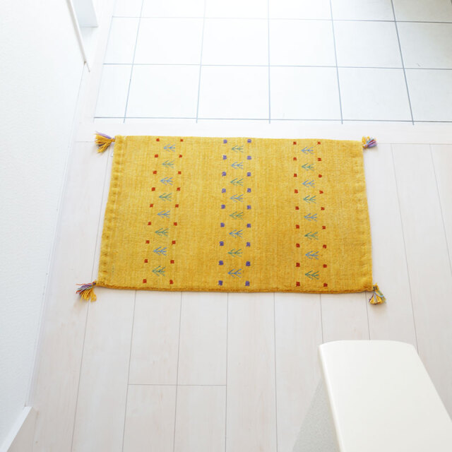 Sale 玄関マット ハンドメイド インドギャッベ 90x60cm Sale 玄関マット ハンドメイド インドギャッベ 90x60cm