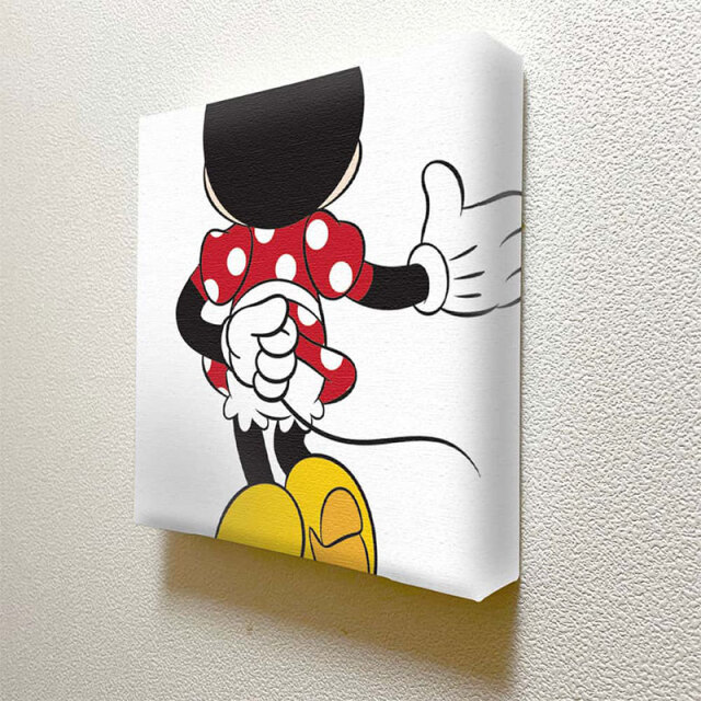 ミニーマウス IKEBANA アートパネル 20cm×20cm 花瓶付き 日本製