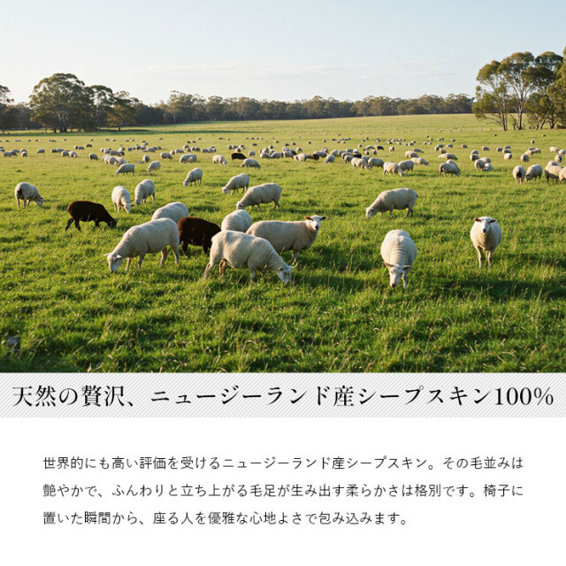 ムートンチェアパッド1枚皮 45cm