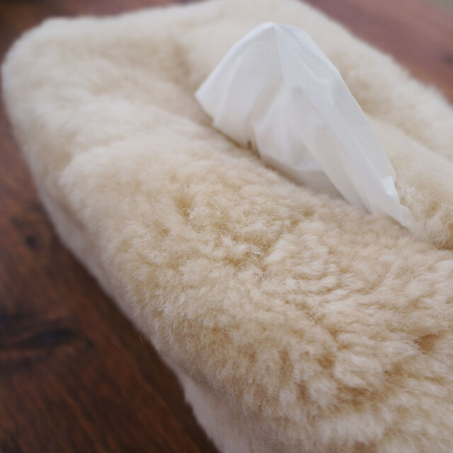 ティッシュケース ムートン 全2色 ティッシュボックス ティッシュカバー