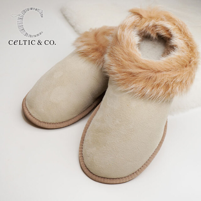 トスカーナ ムートン スリッパ CELTIC&CO社 UK5 24cm オートミール 英国製