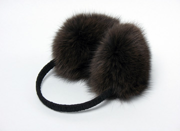 ROTINY フィンランド産 SAGA ブルーフォックス イヤーマフラー 全2色 ブラック ブラウン 日本製