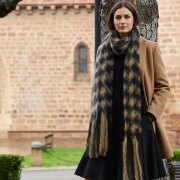 MANTAS EZCARAY 814 エスカライ PETA DE GALLO 22×250cm スペイン製 モヘア モヘヤ マフラー