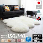 リッチ✳︎ムートン　ブラウニーブラウン　グラデーションシープスキンラグ　美品未使用 ムートンクリーニング【ビフォー＆アフター】 Part.26 ブラックカラー