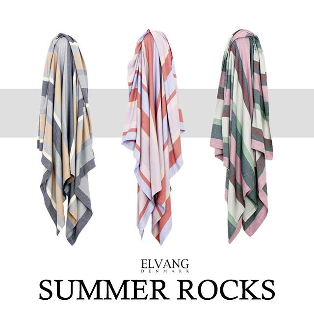 ELVANG SUMMER ROCKS ペルー産ピマコットン100％ ブランケット【サマーブランケット サマーロック ストール スローケット 大判ストール】