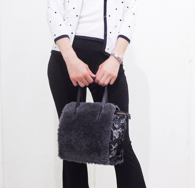 ムートンバッグ　スクエア