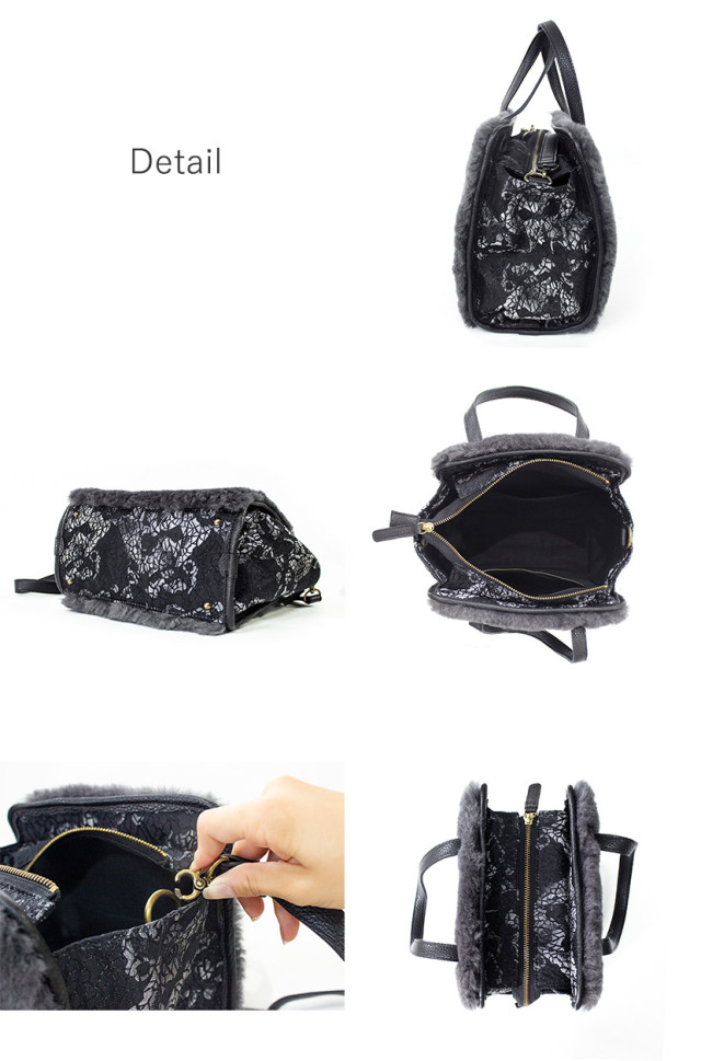 ムートンバッグ　スクエア