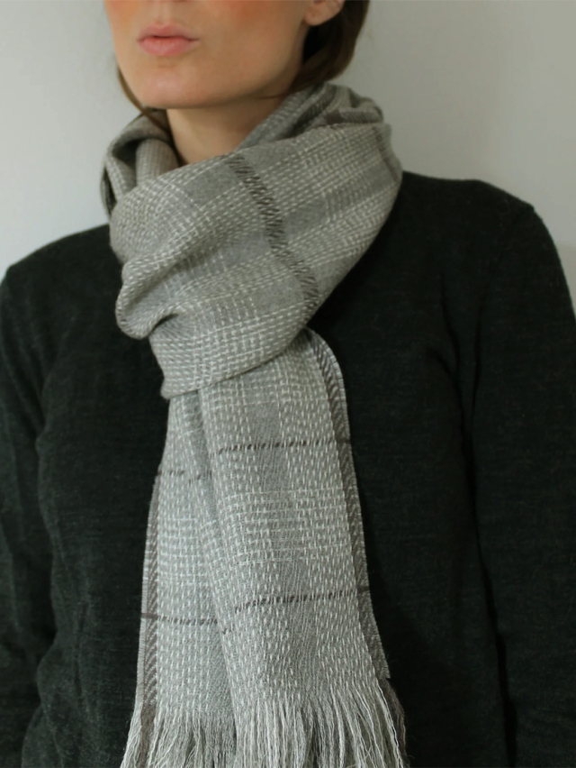 ブランケットスカーフ GLOSTER別注】【TWEEDMILL】ブランケットステッチフリーススカーフ
