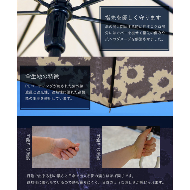 UVカット　遮光度99%以上　晴雨兼用デニム日傘