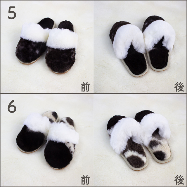 ムートンスリッパ マーブル オーストラリア産シープスキン 24～26cm