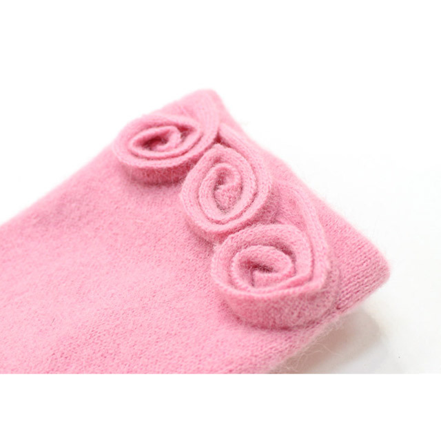 アンゴラ40% ローズリストグローブ 手袋 レディース 防寒 アンゴラ ローズ 薔薇 日本製 スマホ対応 五本指