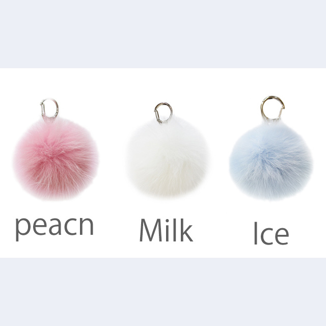 バッグや小物を可愛くアレンジ！フォックスファーチャーム「ドロップ」 　チャーム キーホルダー　可愛い 日本製《ギフト対応OK》