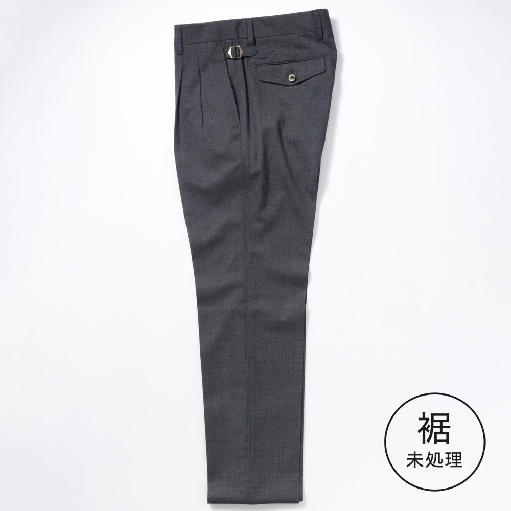 2tuck Regular Belt-Loop Model　【BCMG21-80】　M-GRAY　Ｗ50%P50%　 SOLOTEX Tropical Stretch 裾未処理品 【春夏秋商品】