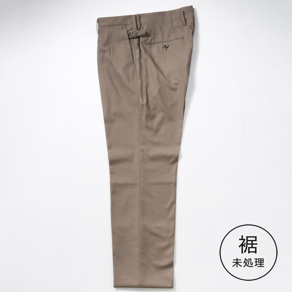 2 in-tuck High Back Belt-Loop Model　【BCMG25-40】Grayish-Brown  TR Stretch　  裾未処理品 【春夏秋商品】