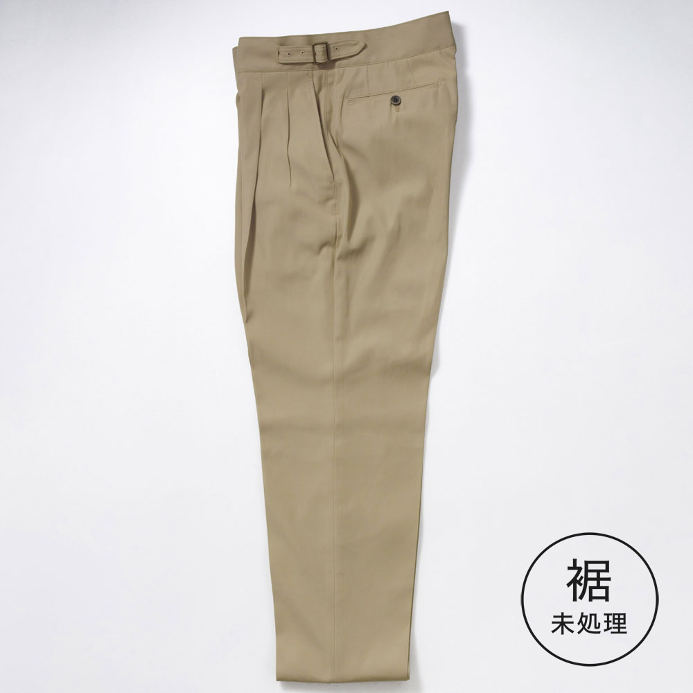 2tuck　Gurkha　Model　【BCMG26-40】　Beige  　High Twisted Twill 撥水加工　裾未処理　【梅雨対策　春夏商品】