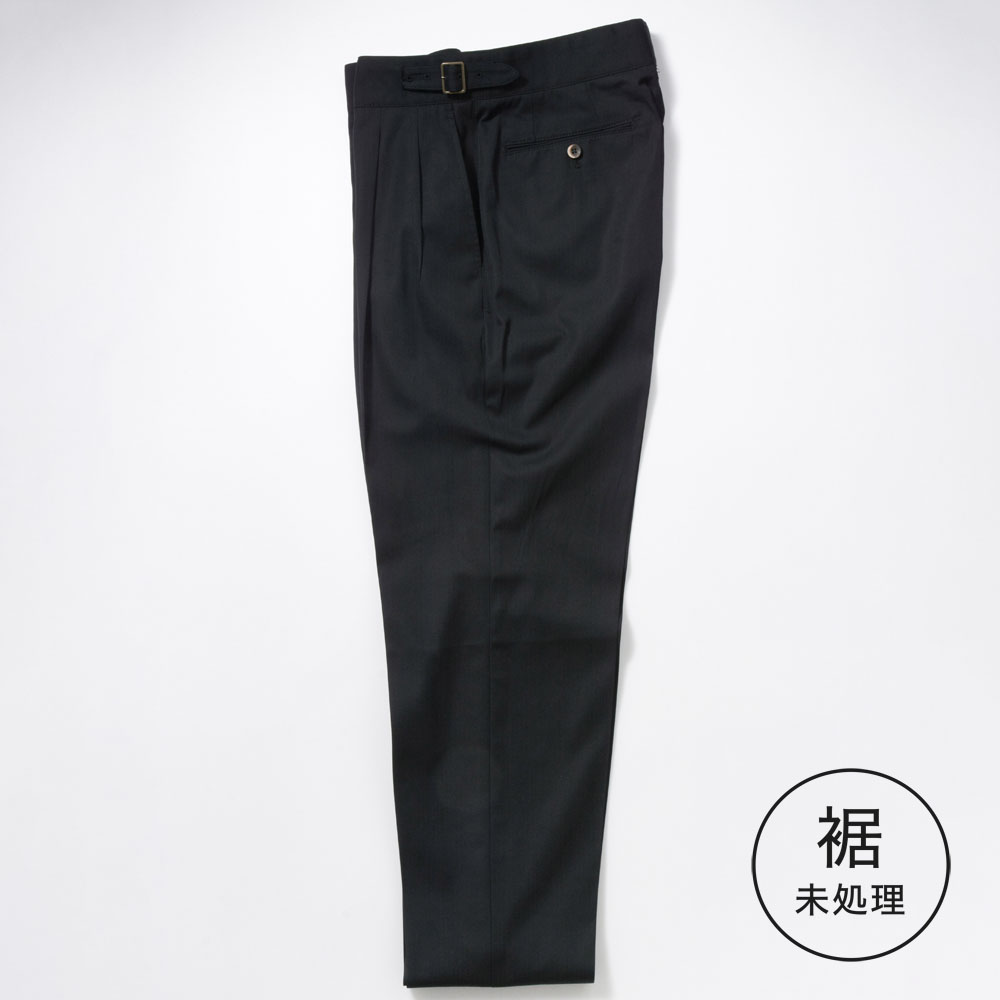2tuck　Gurkha　Model　【BCMG26-80】　Black  　High Twisted Twill 撥水加工　裾未処理　【梅雨対策　春夏商品】