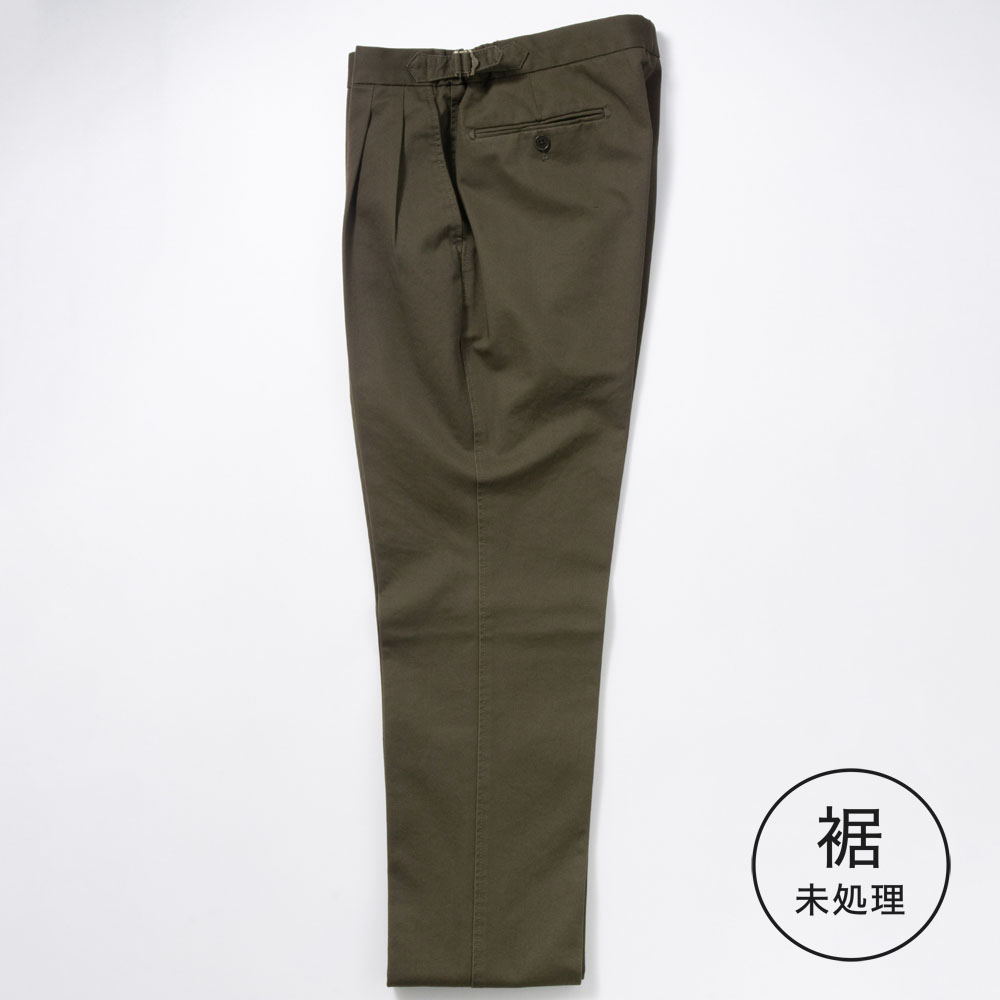 【定番品】2tuck　Regular Model　【BCMG52-20】     Khaki   C100%　High Count Chino Cross 未処理品　（春秋冬商品）