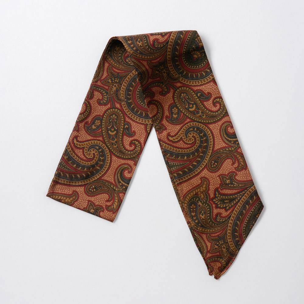 シルク　ヴィンテージプリントストール