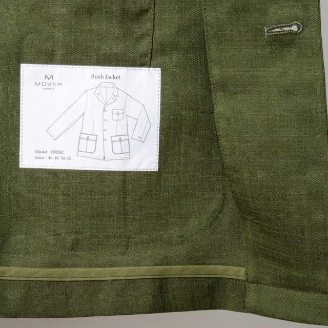 麻ライク素材のブッシュジャケット