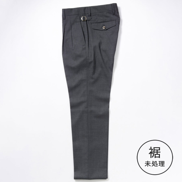 2tuck Regular Belt-Loop Model　【BCMG21-80】　M-GRAY　Ｗ50%P50%　 SOLOTEX Tropical Stretch 裾未処理品 【春夏秋商品】