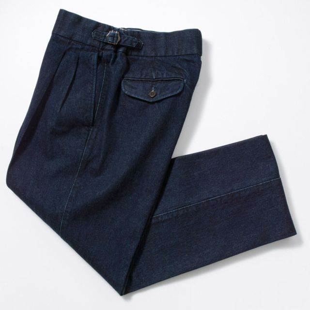2tuck Military Officer Model 【BCMG24-10】INDIGO 12oz denim 裾未