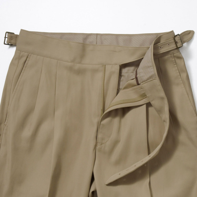 2tuck Gurkha Model 【BCMG26-40】 Beige High Twisted Twill 撥