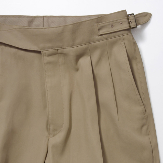 2tuck Gurkha Model 【BCMG26-40】 Beige High Twisted Twill 撥
