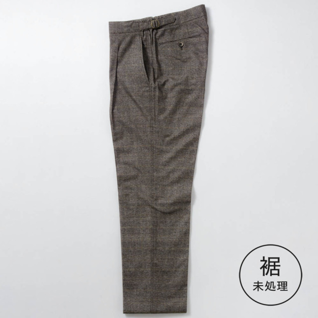 1tuck Straight Model 【BCMG30-41】 Brown Glen Check ウールライク 