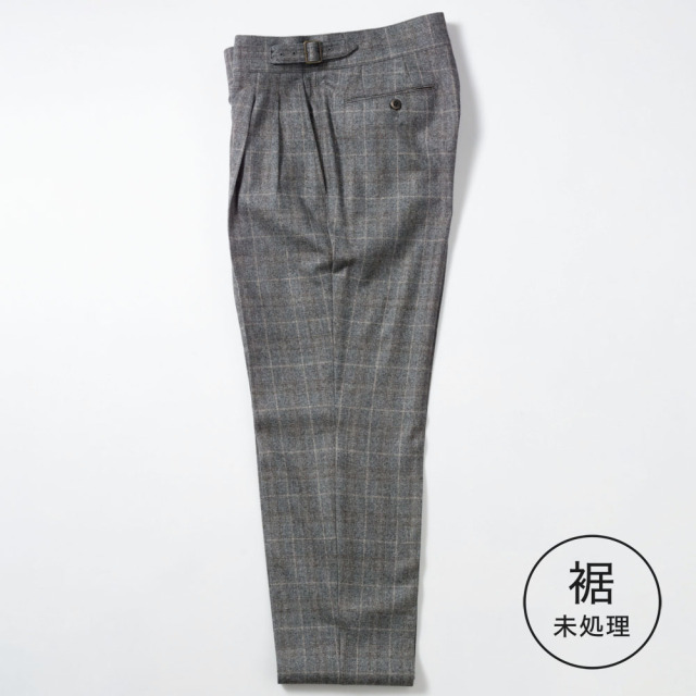 2tuck　Gurkha　Model　【BCMG37-71】　Glen Check (Cream Over pen)　W100%　裾未処理　【秋冬商品】