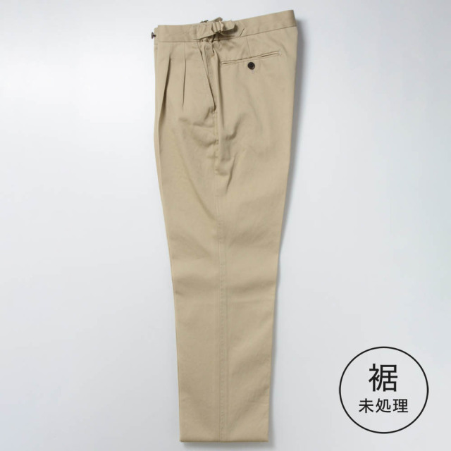 2tuck　Regular Model　【BCMG51-40】    Beige  C100%　High Count West Point CottonTwill　裾未処理品　（春秋冬商品）