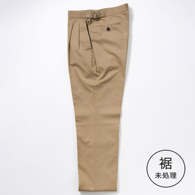 【定番品】2tuck　Regular Model　【BCMG52-40】     Beige  C100%　High Count Chino Cross 未処理品　（春秋冬商品）