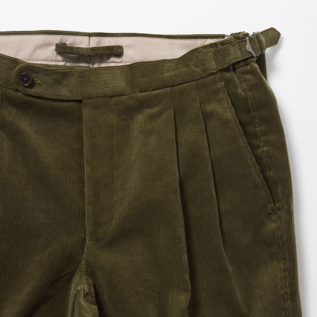 2tuck Regular Model 【BCMG55-41】 Khaki C100% Corduroy BRISBANE