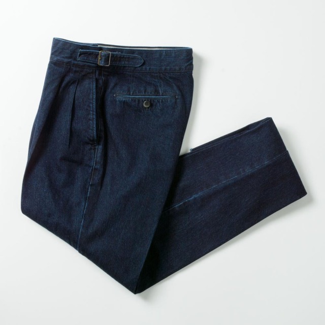 定番品】2tuck Gurkha Model INDIGO 【BCMG85-10】 C100% 12oz denim