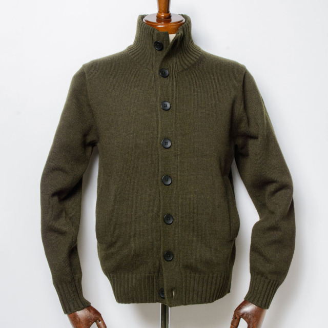 Stand-collar Knit Blouson